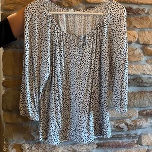 3/4 length sleeve tee blouse